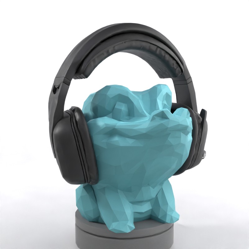Geometric Crocodile Headset Holder - Gaming Accessory