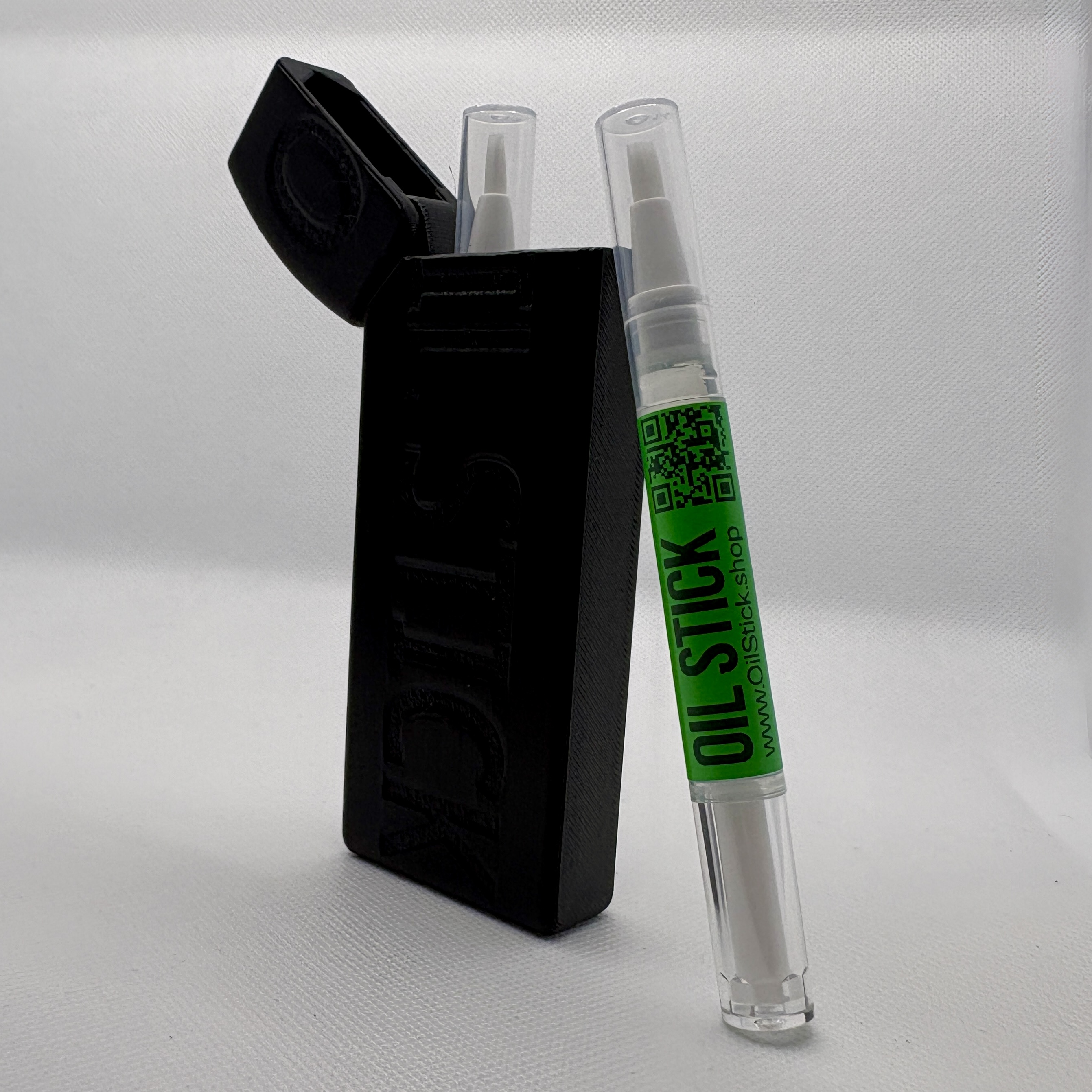 OilStick Case - with Zippo-style flip cap
