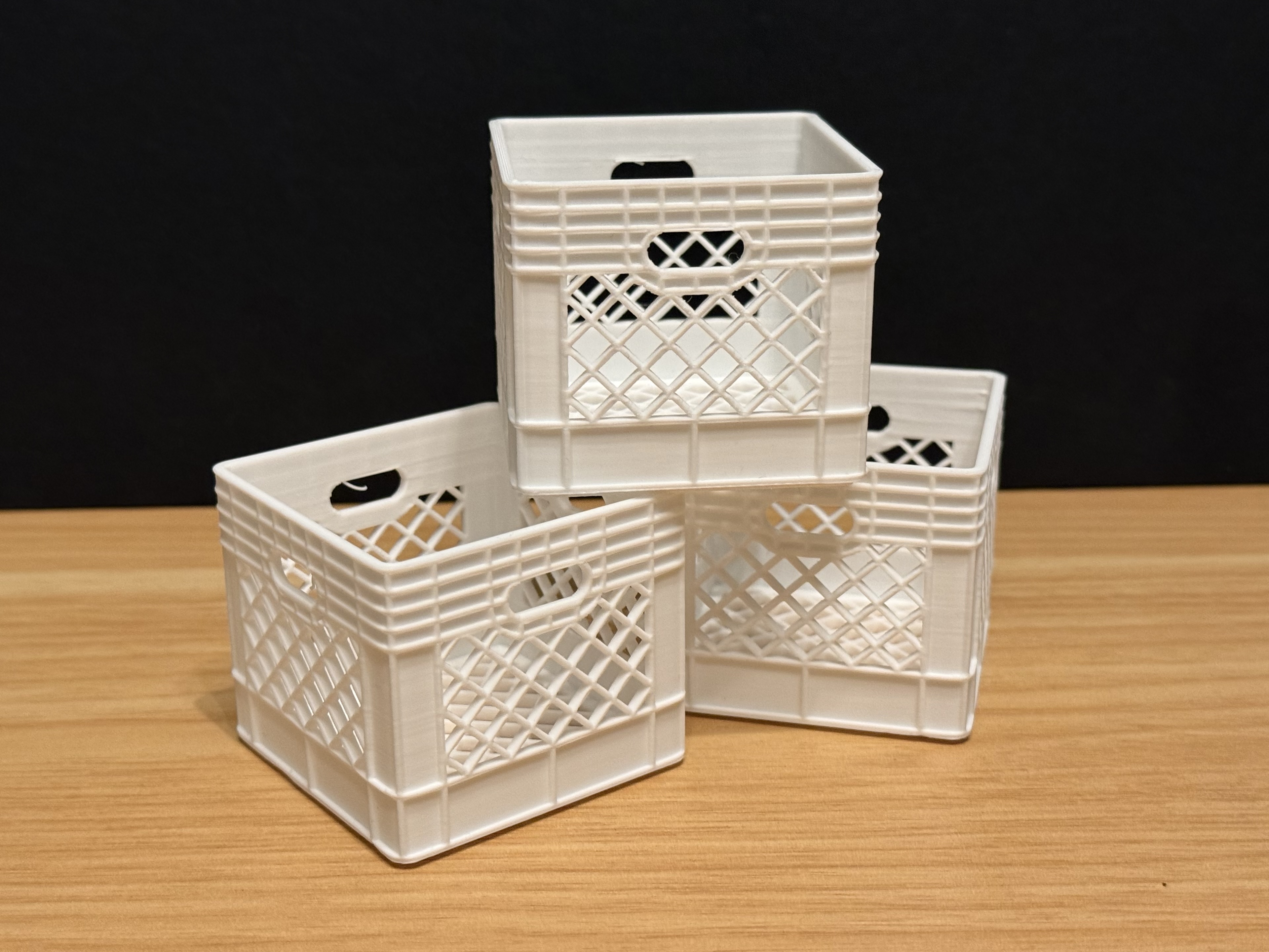 Mini Milk Crate Desk Organizer