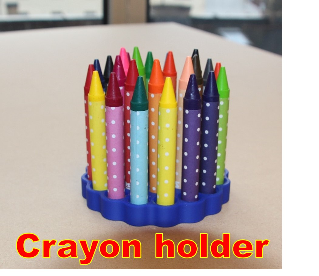 Matte Blue Doughnut Crayon holder
