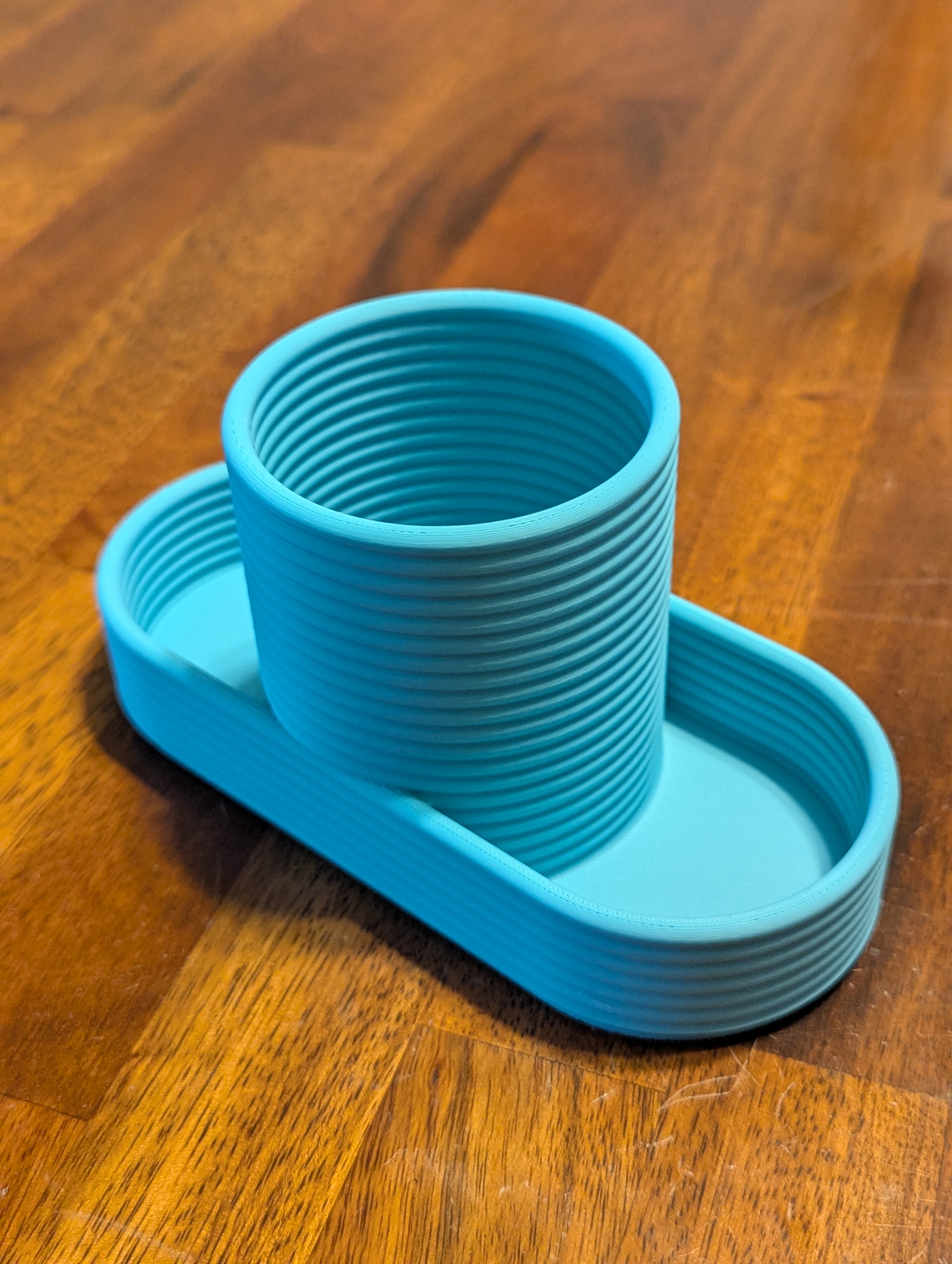 Organizer - stacked rings in teal