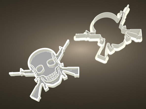 Skull & Crossarms Cookie Cutter