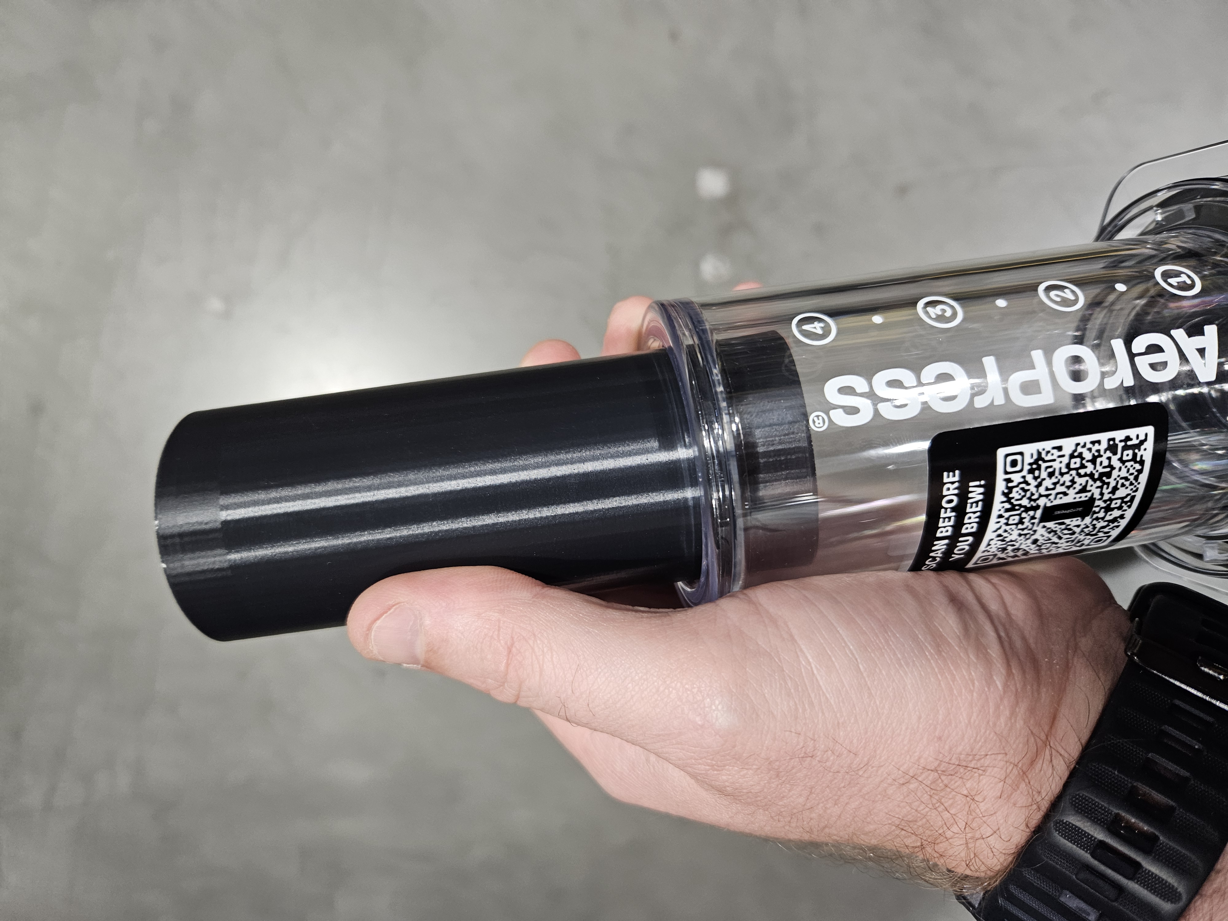 AeroPress Go Plus Coffee Bean Container - Convenience Compact Travel Storage For Beans or Grinds