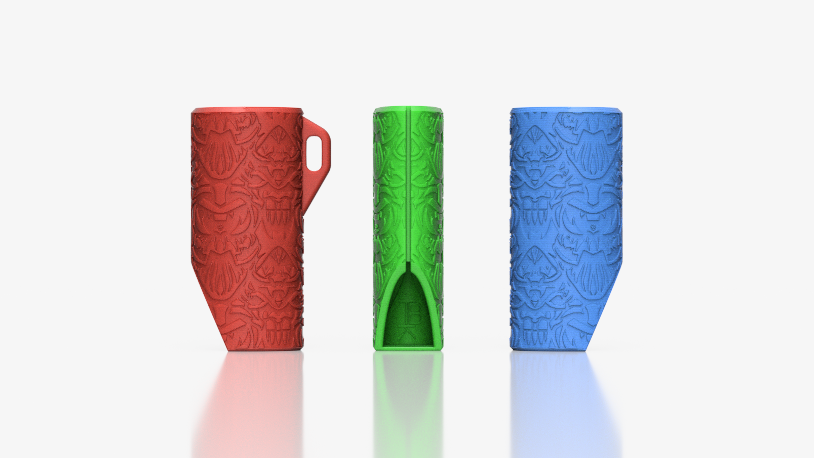 BIC Secure-Grip Lighter Sleeve "Abstract Tiki"