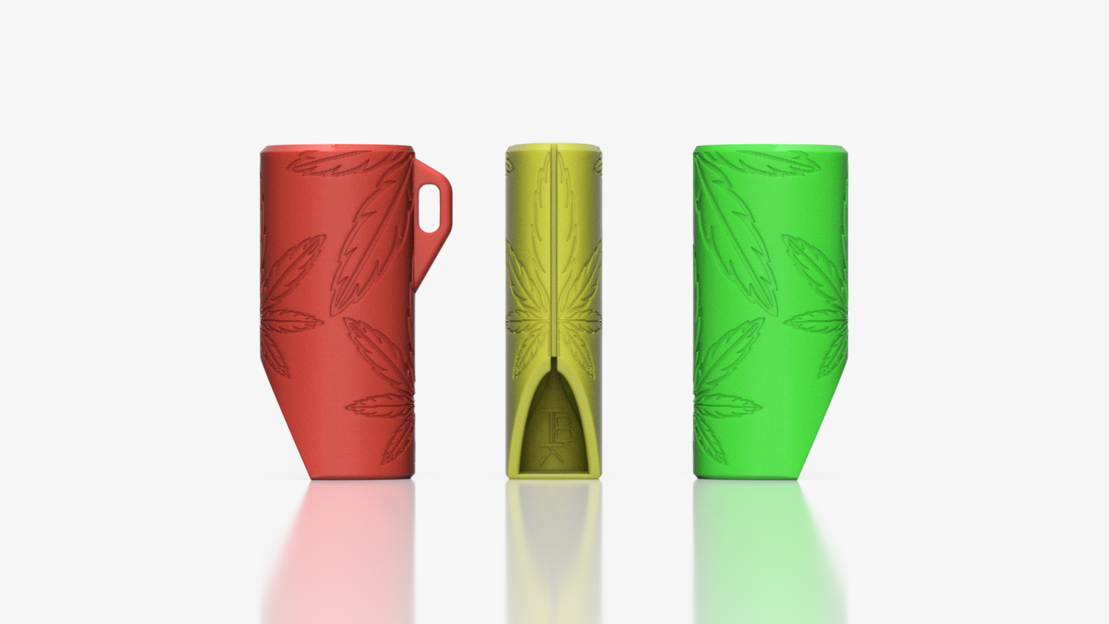 BIC Secure-Grip Lighter Sleeve "Leafy"