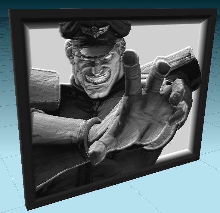 Bison Lithophane Monochromic