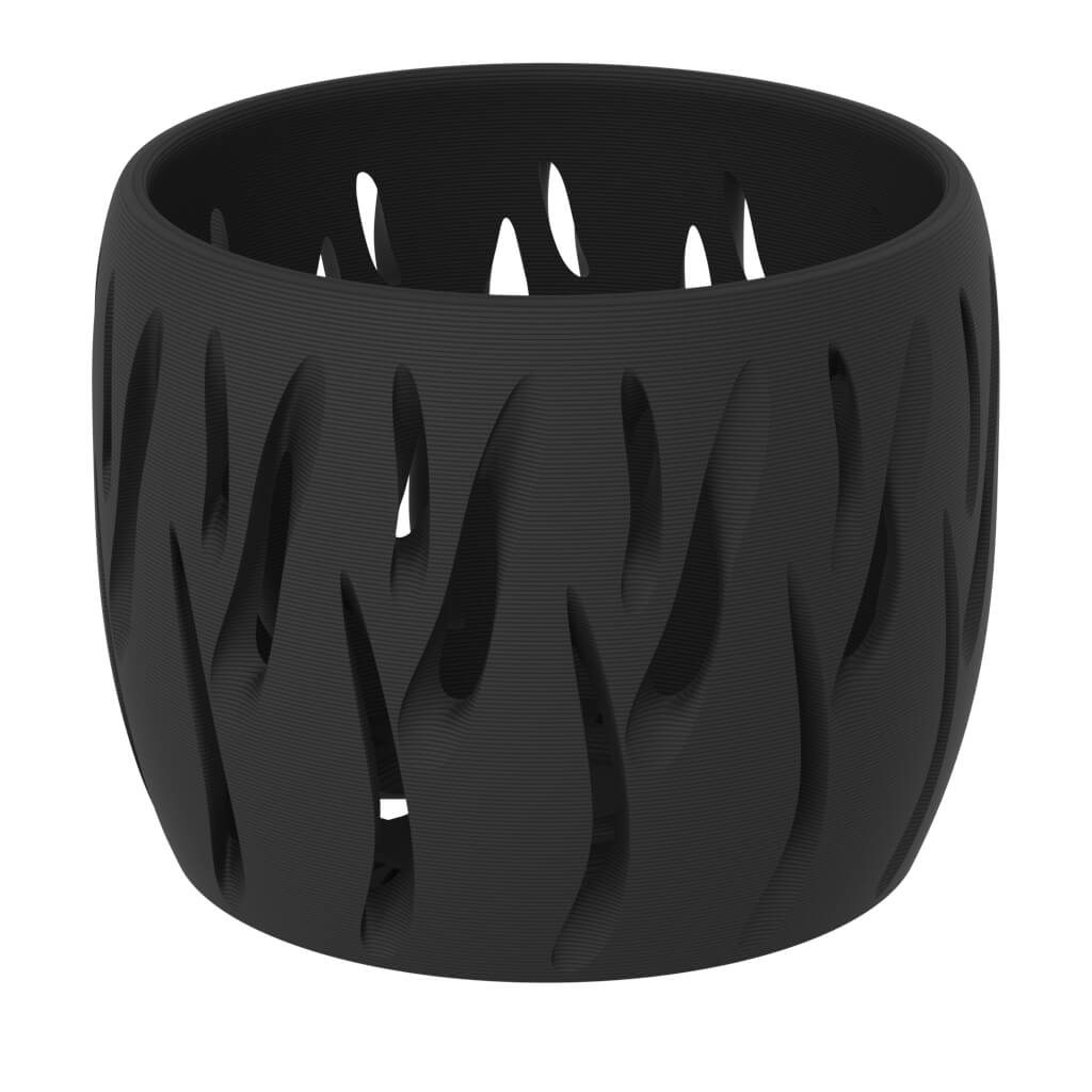 Amber Orchid Flower Vase - PLA Matte Black