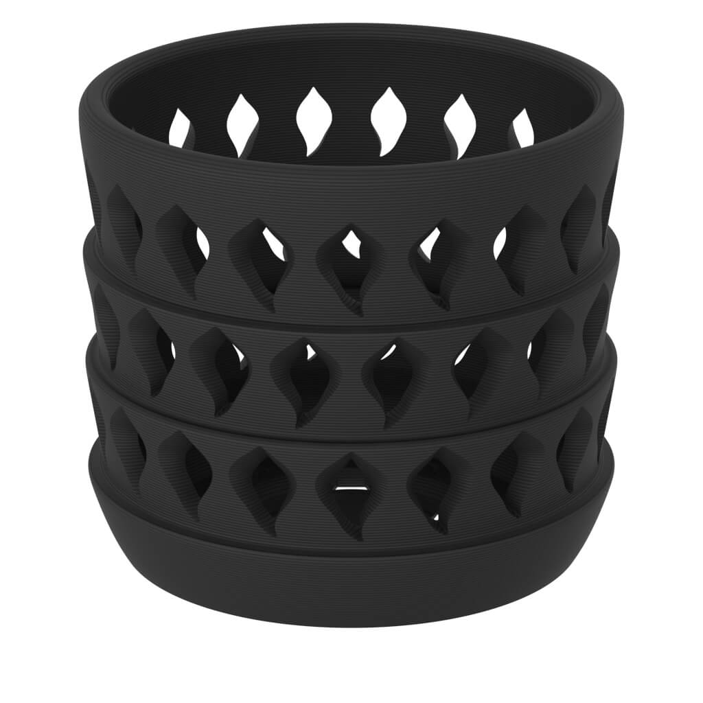 Ghost Orchid Flower Vase - PLA Matte Black