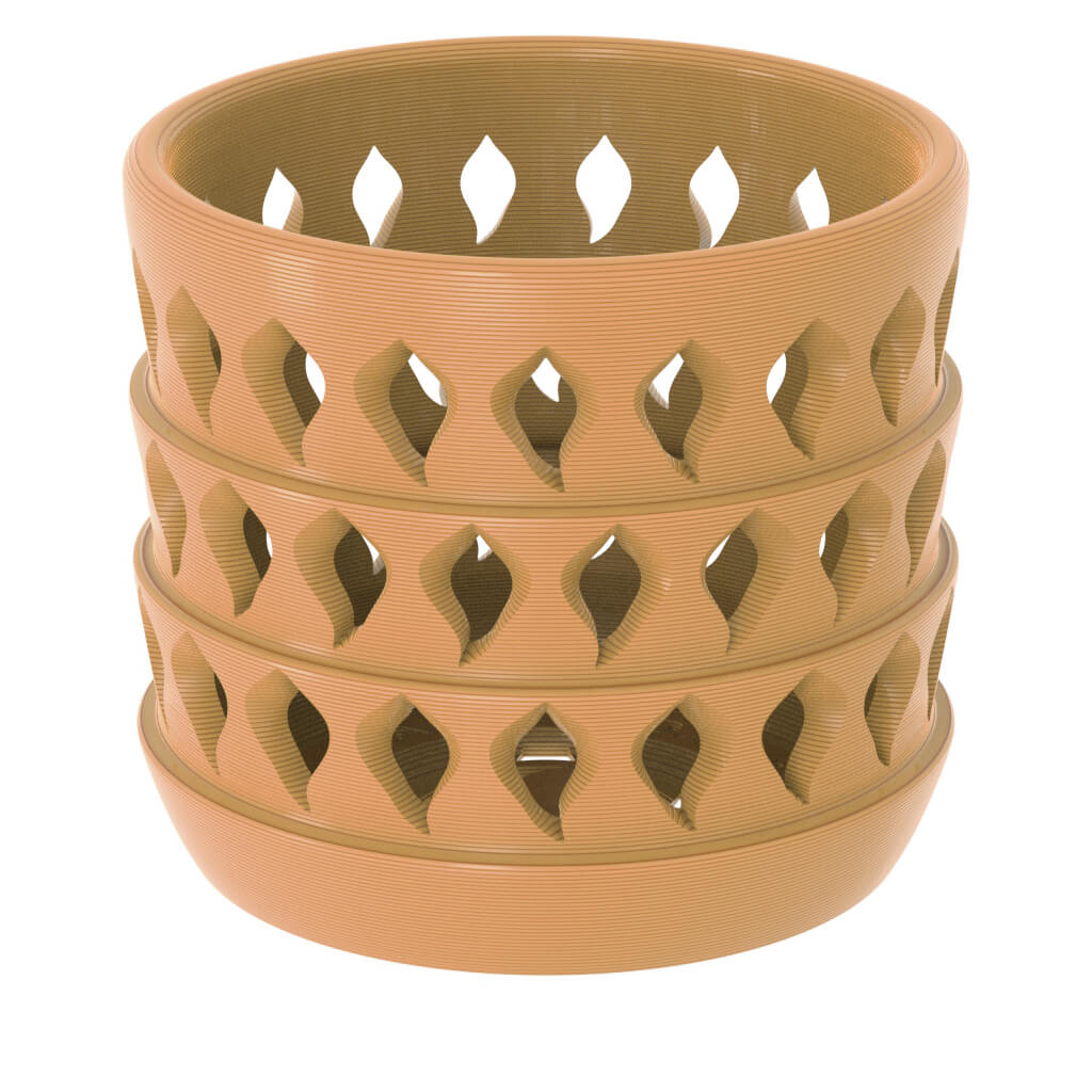 Ghost Orchid Flower Vase - PLA Tan