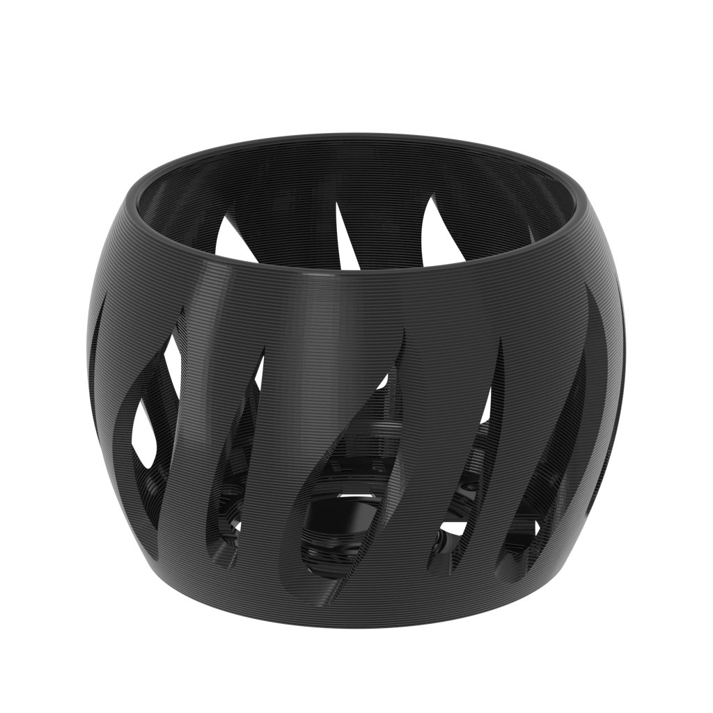 Flame Orchid Flower Vase - PETG Black