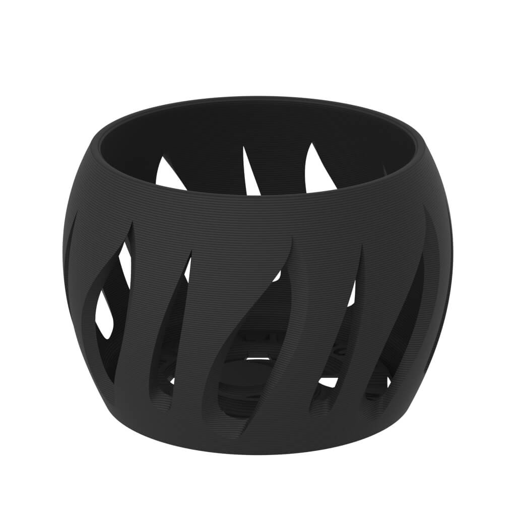 Flame Orchid Flower Vase - PLA Matte Black