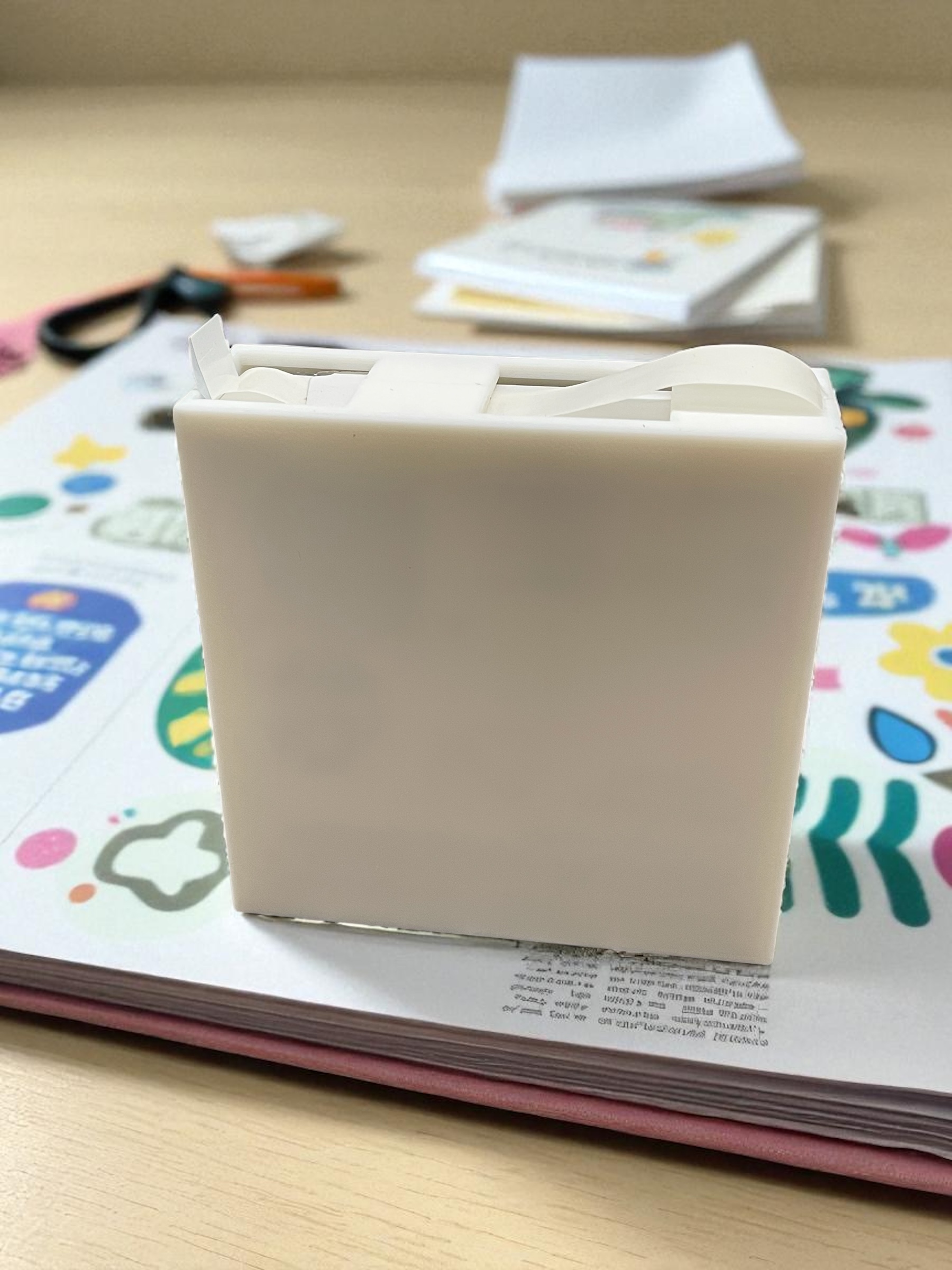 Adhesive Squares Container - White