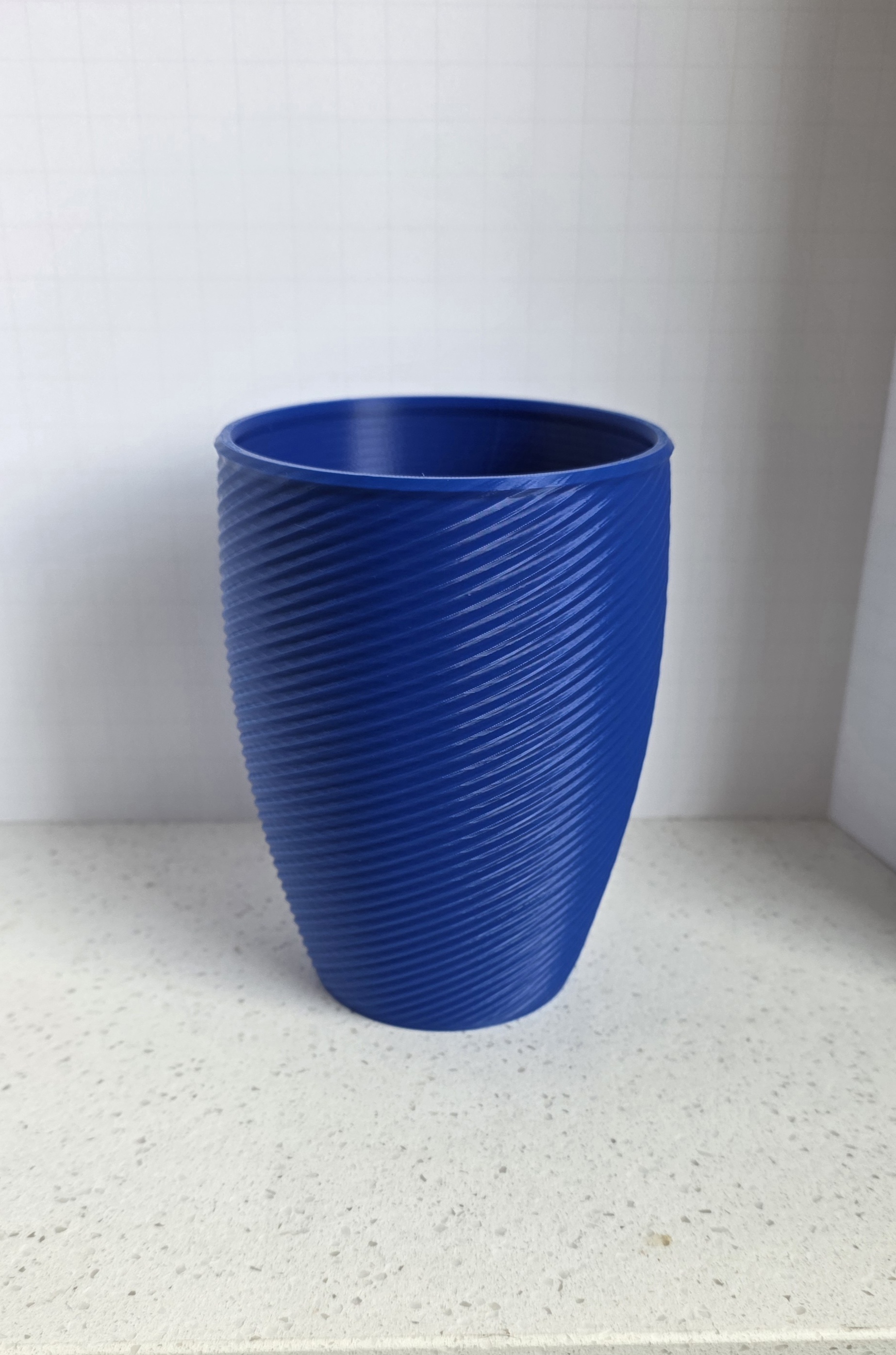 Beautiful Blue Spiral Vase