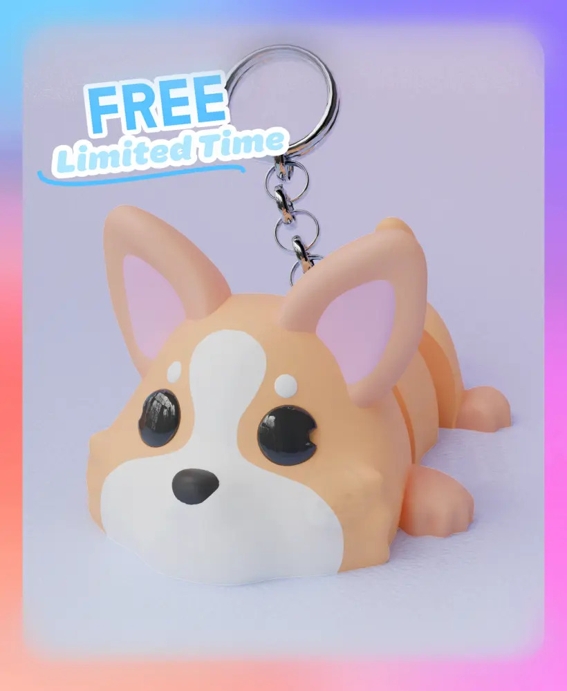 Corgi keychain