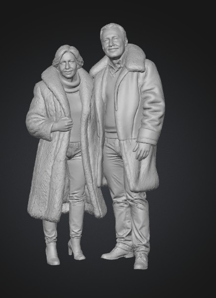 Winter Couple in 1-24 Scale