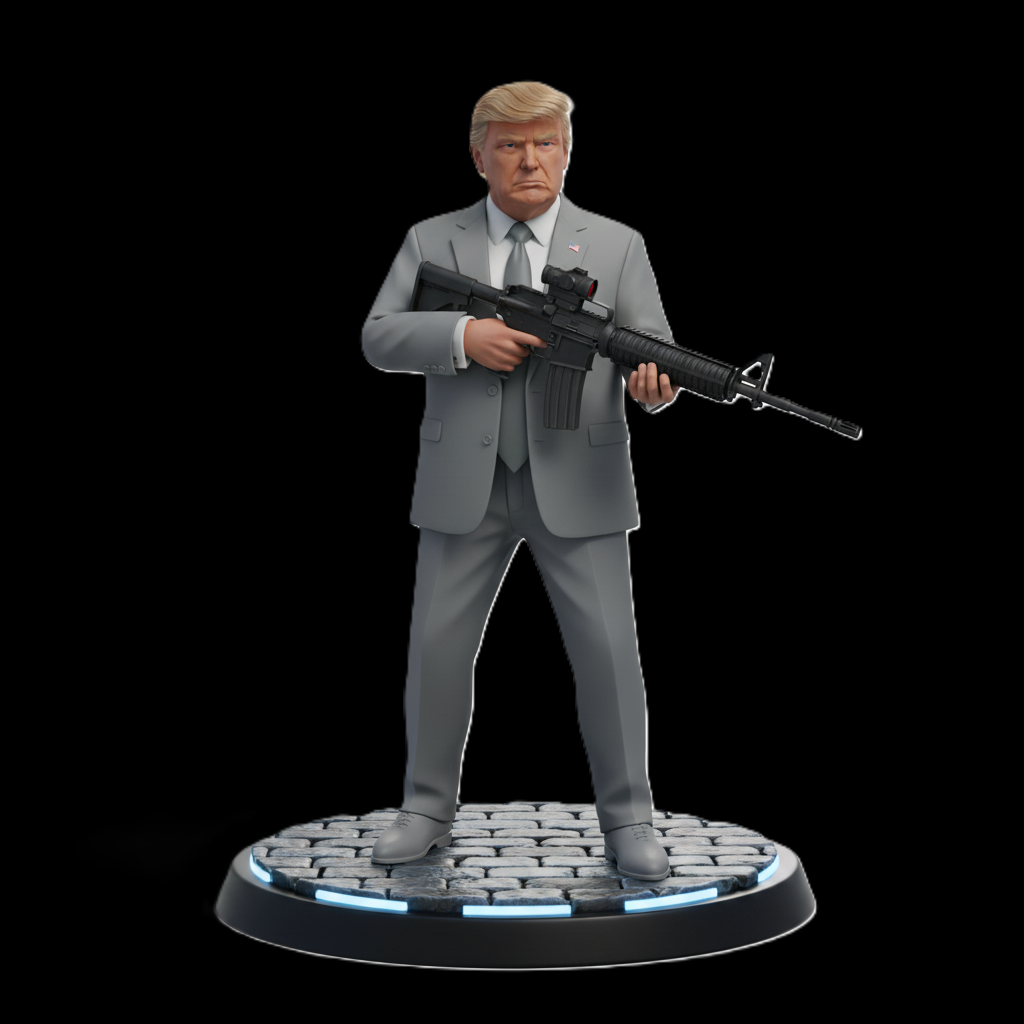 Trump Mini Figure With AR Large 220mm