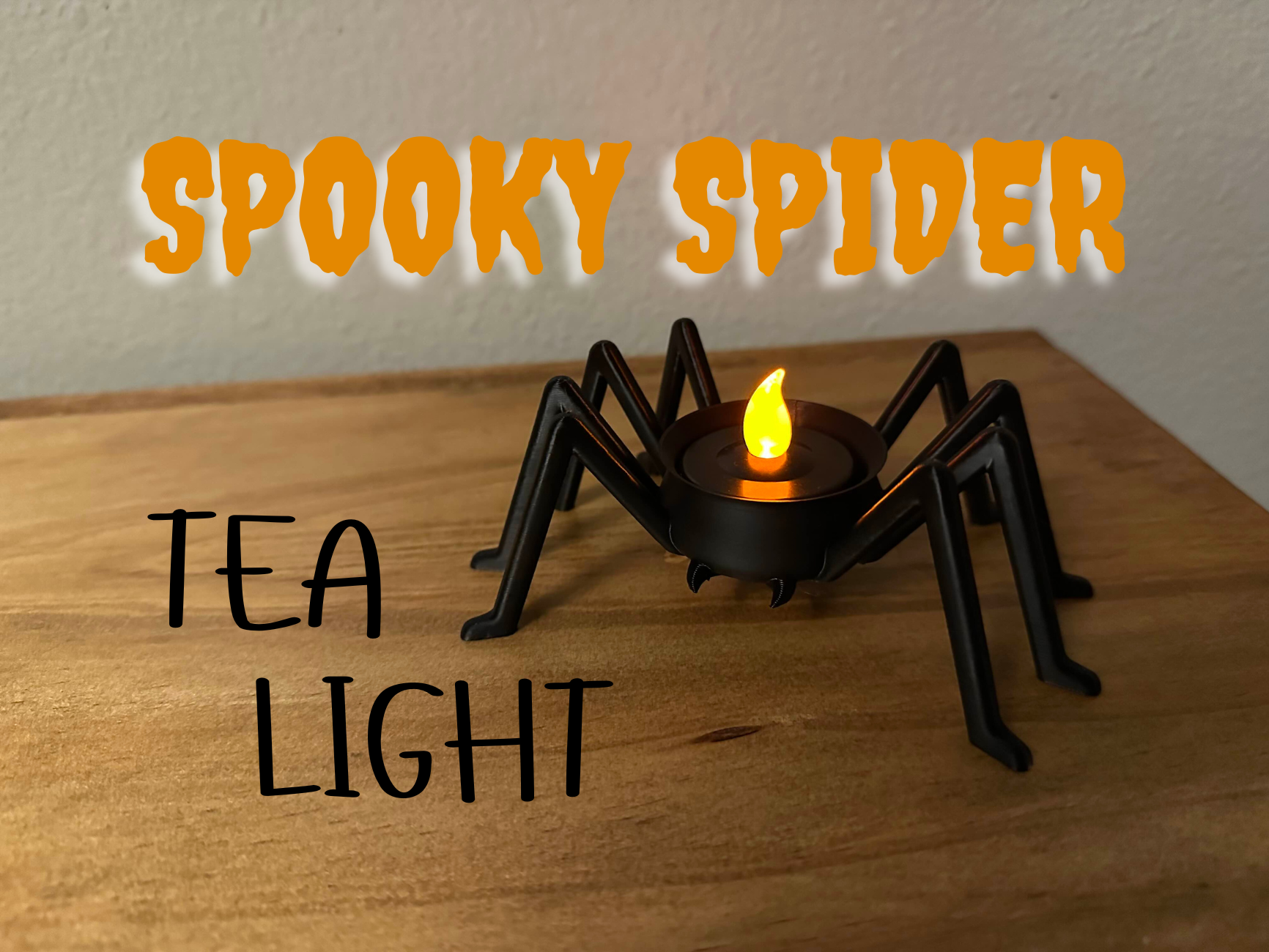 Spooky Spider tea light holder