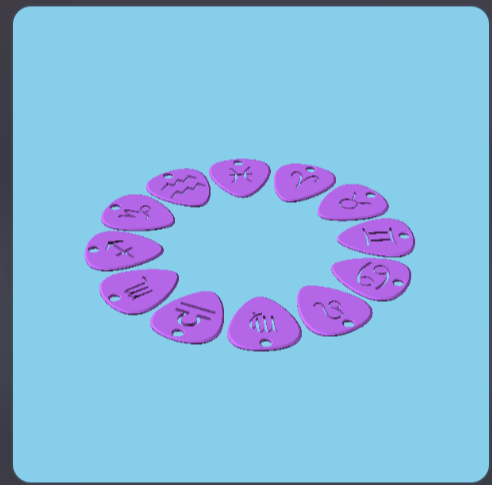 "Guitar picks (🔵) 12 zodiac signs" - Duplicate