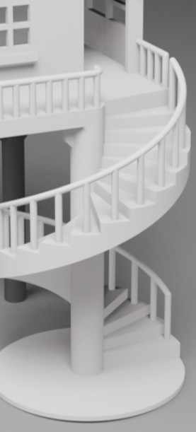 "Mouse color (⚪) staircase) or hamster 2 story house"