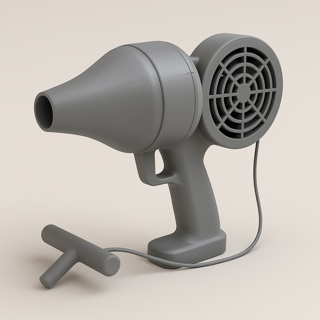 Manual Jet Fan – Hand-Powered 3D-Printed Blower
