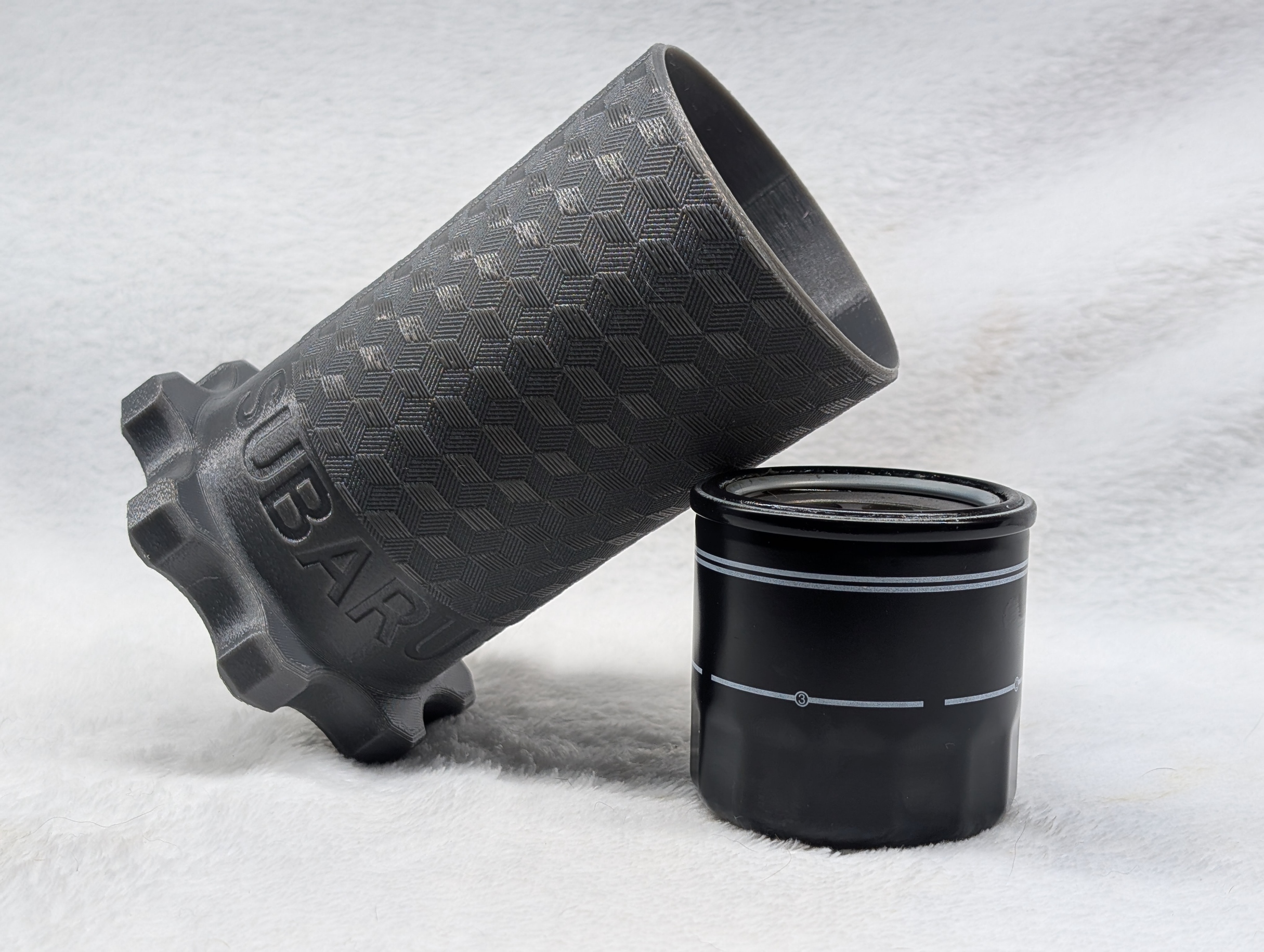 Subaru Oil Filter Cup, EJ, Wix 57712 / Mazda 1WPY14302 - in Black PETG