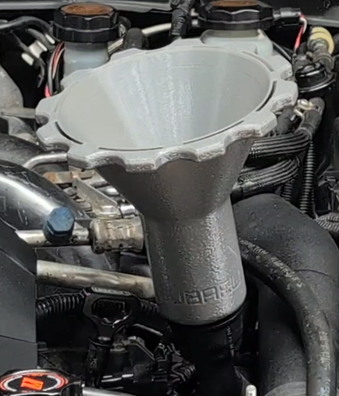 Subaru Vented Oil Funnel - in Black PETG