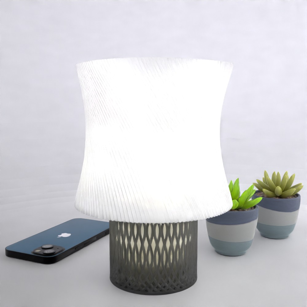 Geometric LED Lamp: Modern Night Light