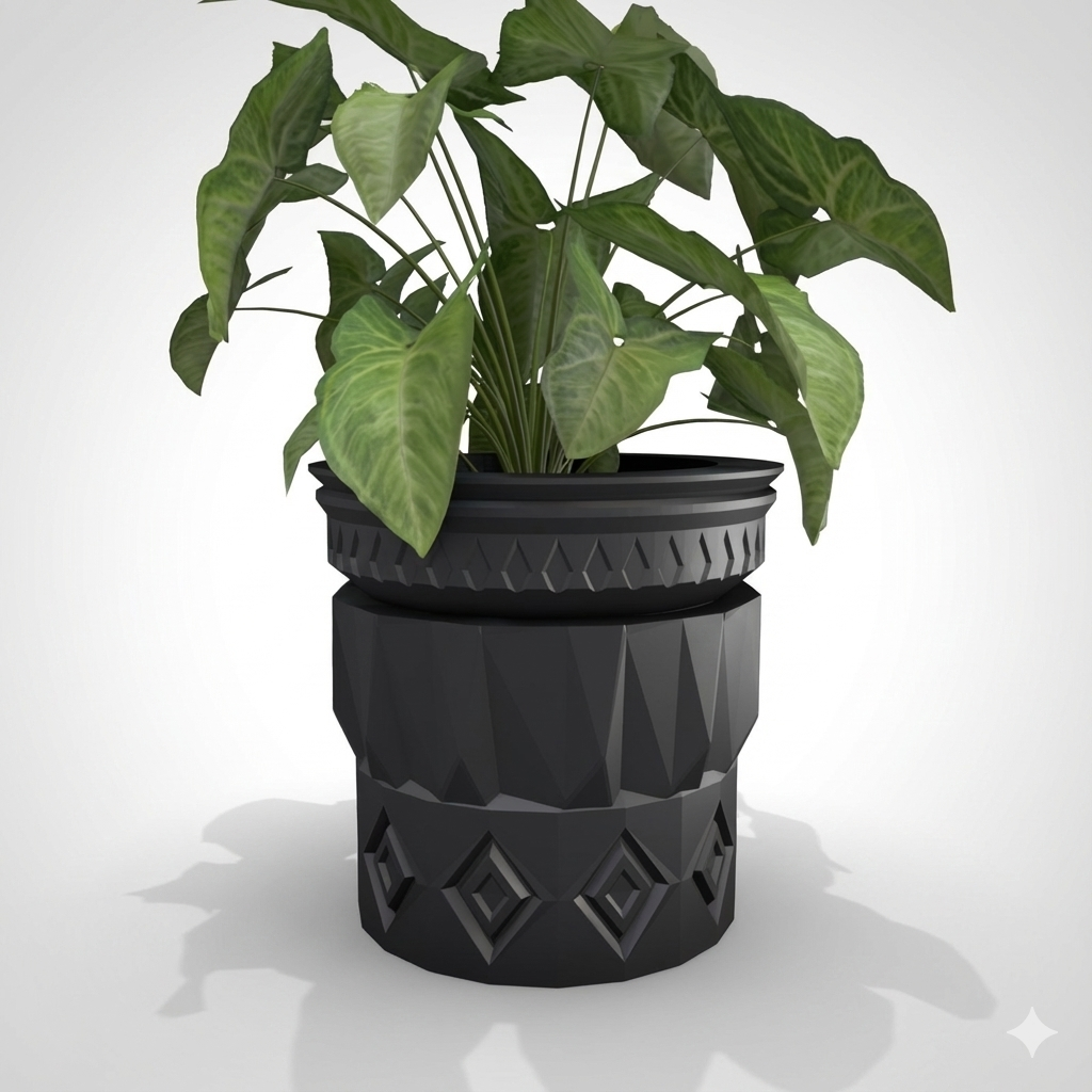 Secret Compartment Planter: Geometric Hidden Jewelry Container