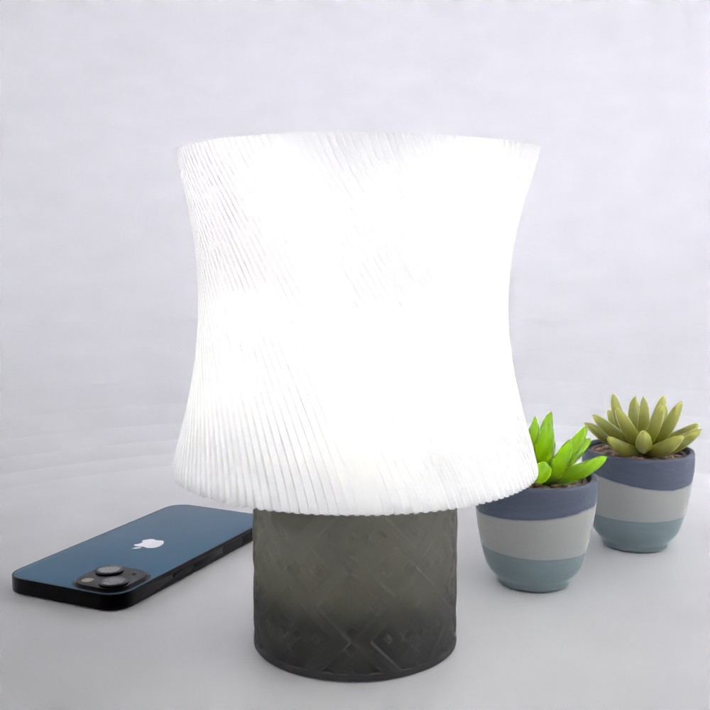 Geometric LED Lamp: Modern Night Light