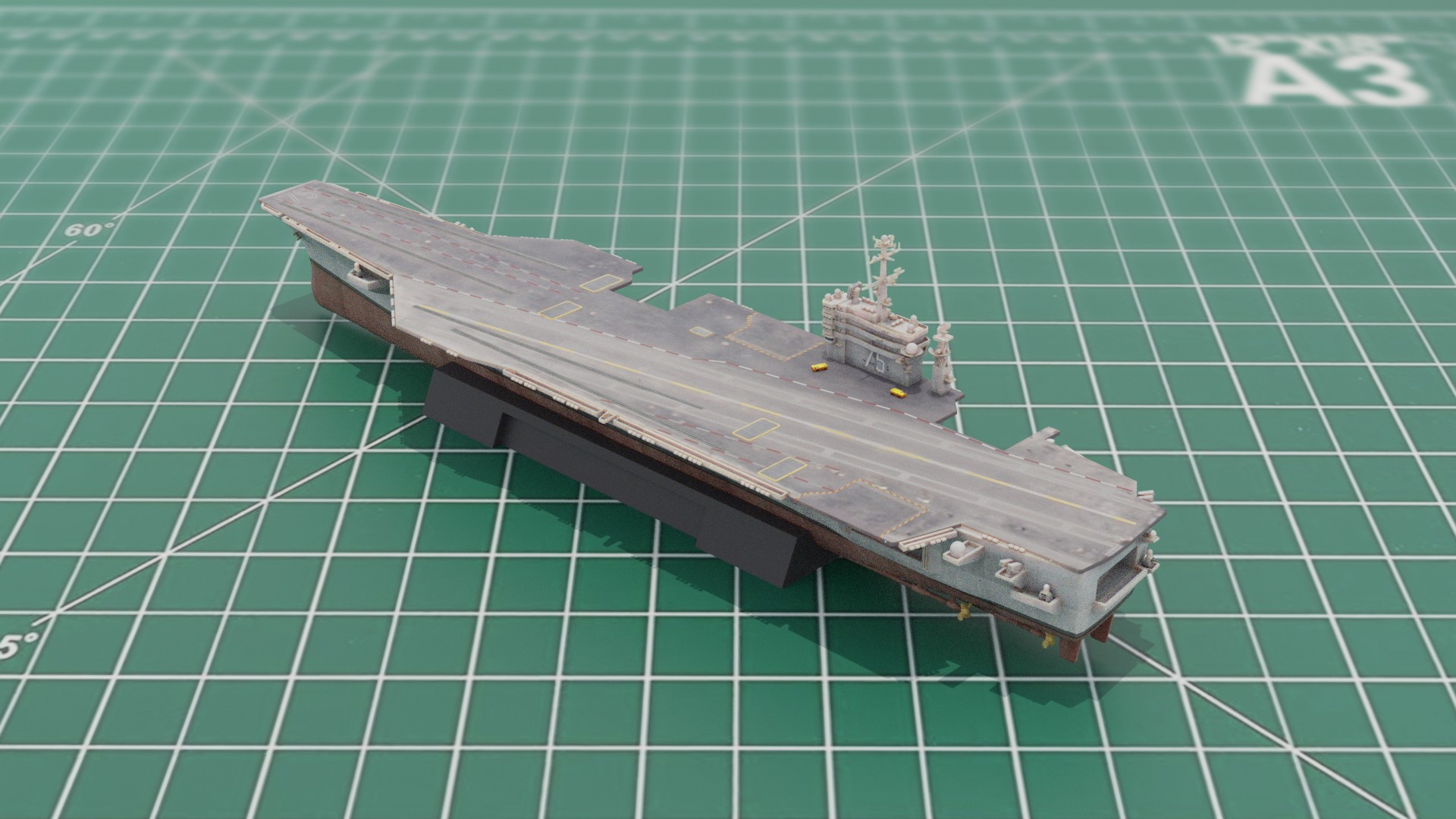 CVN-75 USS Harry Truman Aircraft Carrier 3D Print 1:800