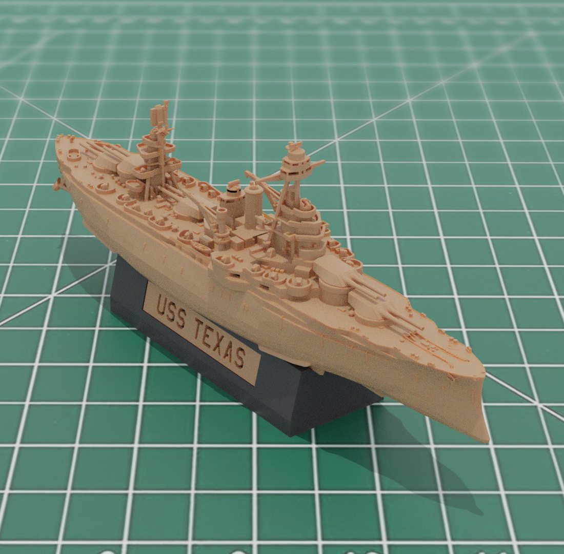 USS Texas BB-35 Battleship 1:1000