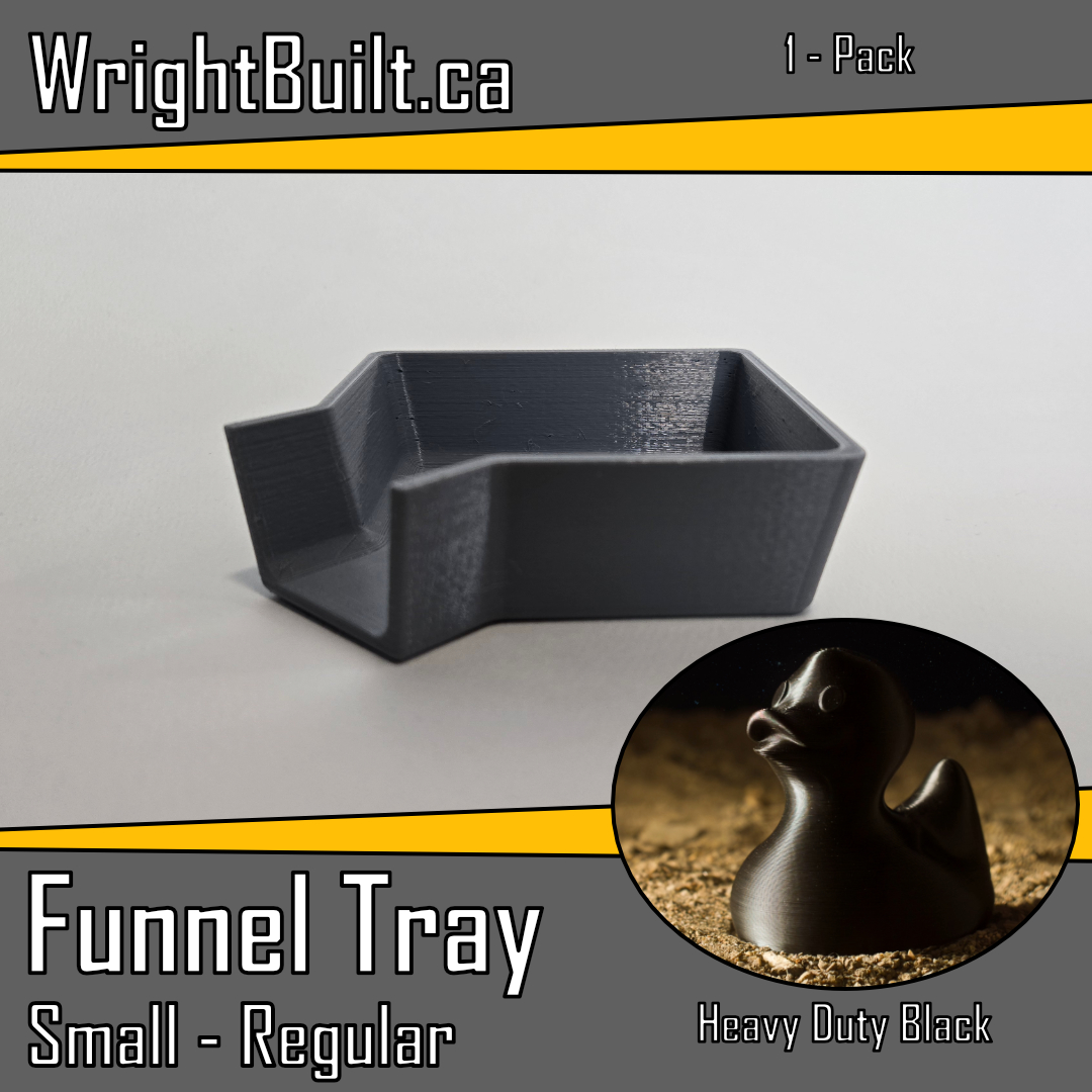 Funnel Tray - Small & Regular - Heavy Duty Black Plastic - Sorting & Organizing Tool - 1 Pack
